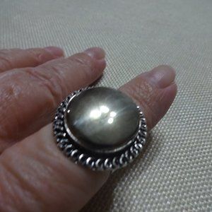 Gorgeous "APACHE PYRITE" Handmade Sterling Ring Size 9.5 #618B